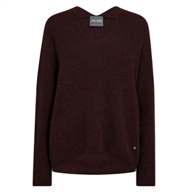 Mos Mosh Thora V-neck Knit, Fudge